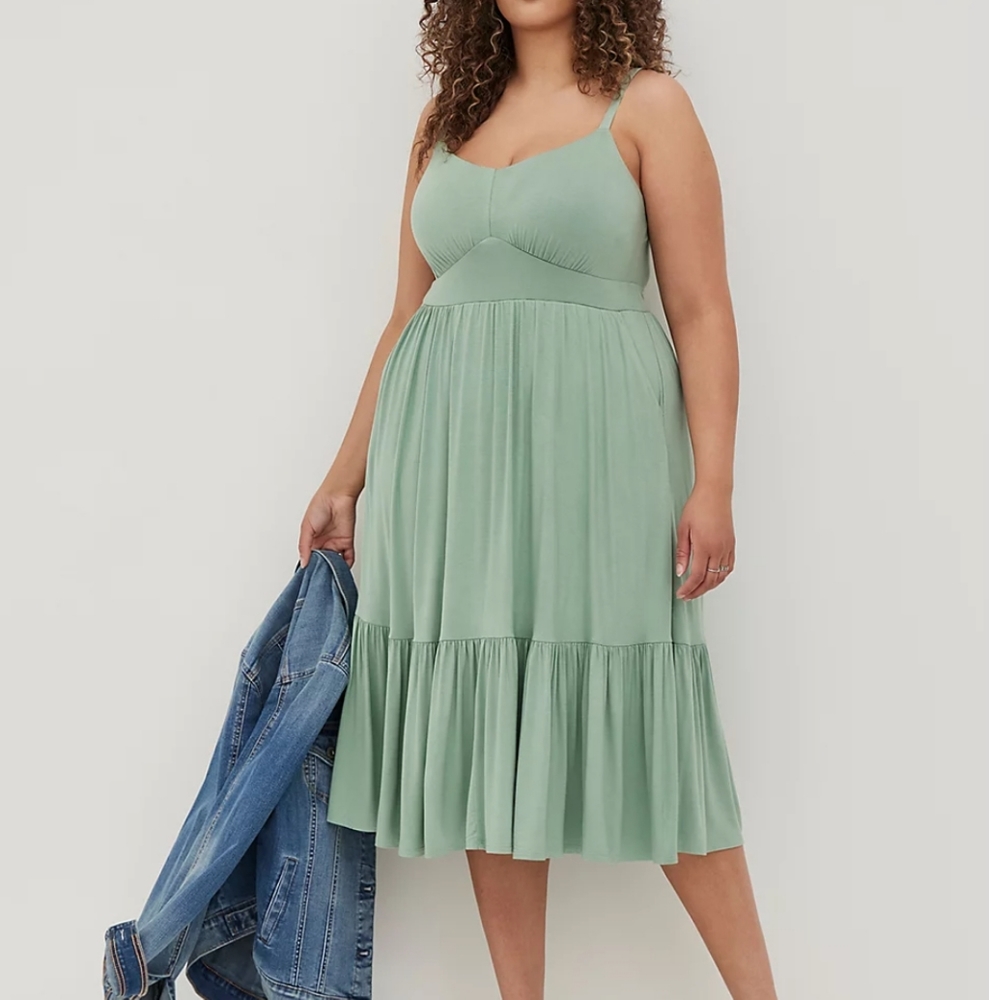 Torrid Tiered Super Soft Midi Dress